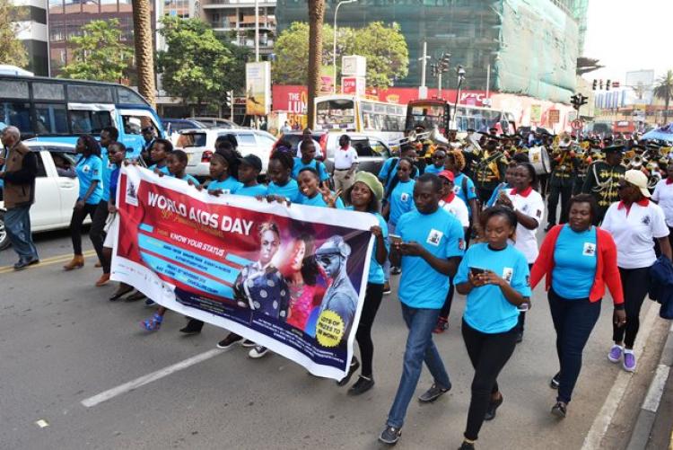 Estates Dept Members of staff Participate in 2018 World AIDS Day at UoN Chancellor’s Court 