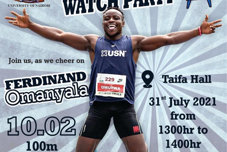 Comrades' Watch Party - Ferdinand Omanyala 100m sprint at the Tokyo 2020 Olympics