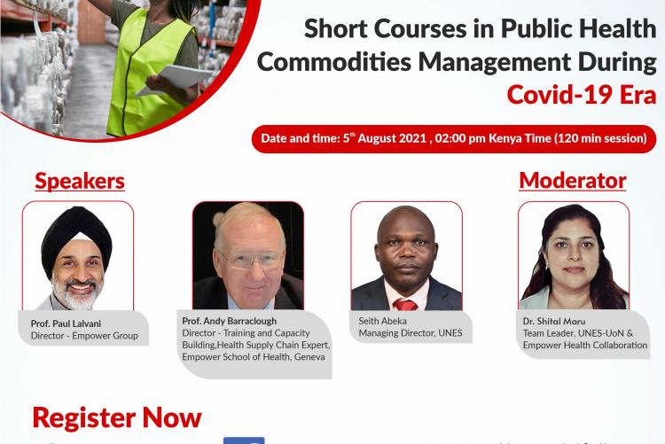 Webinar on short courses in public health commodities management during covid-19 era