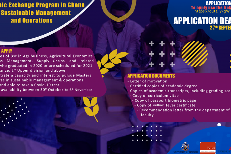Call for Applications: Africa Centre of Excellence on Sustainable Operations for Resource Management and Food Supply